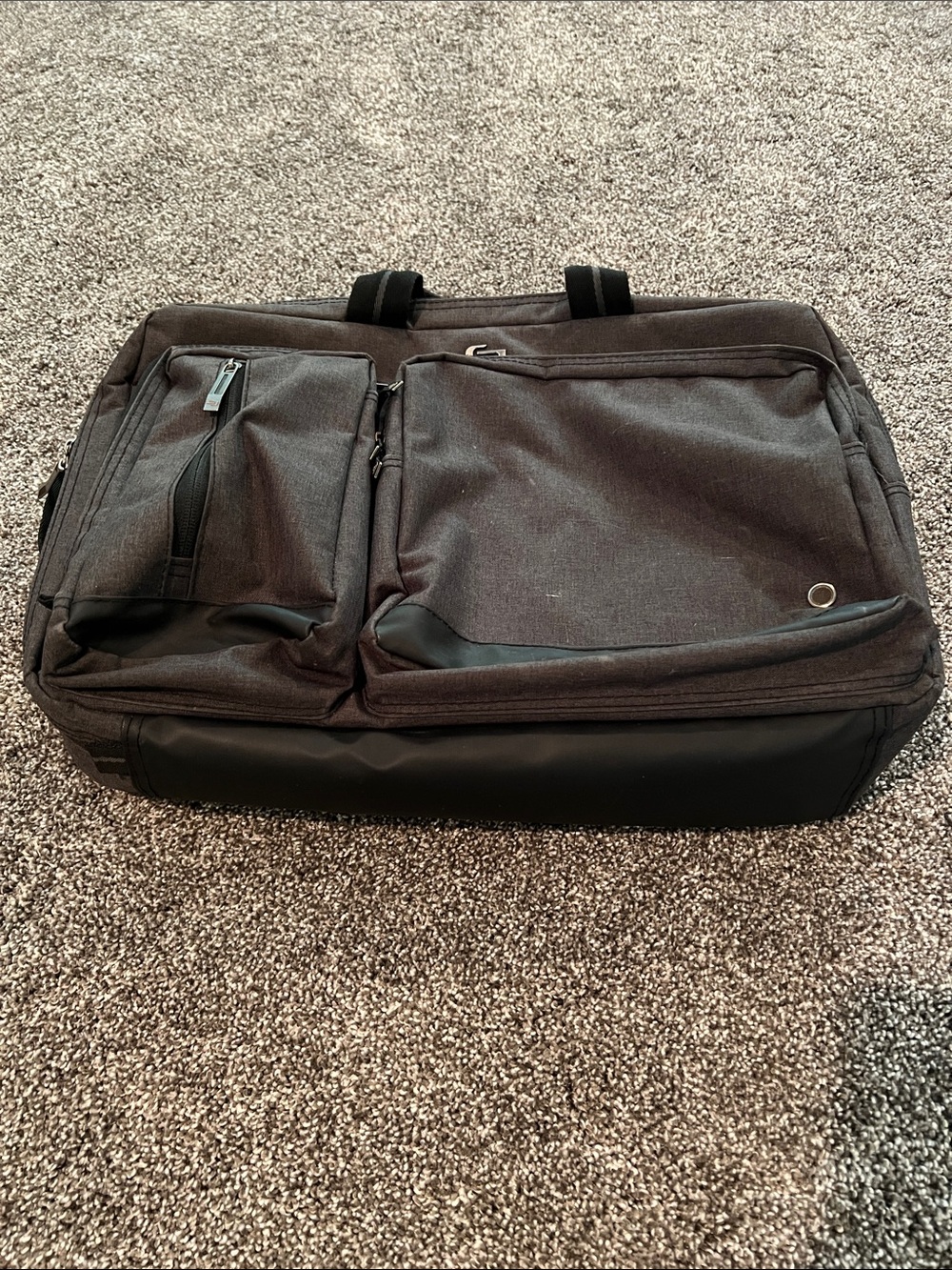 solo Gray Travel Briefcase that Converts to Backpack